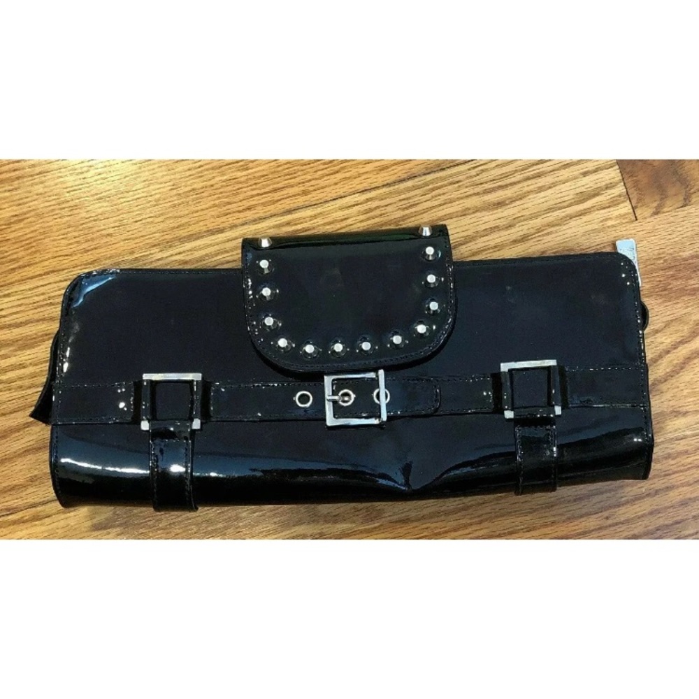 Stuart Weitzman Black Patent Leather Clutch